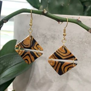 Egyptian Sands Drop Clay Earrings